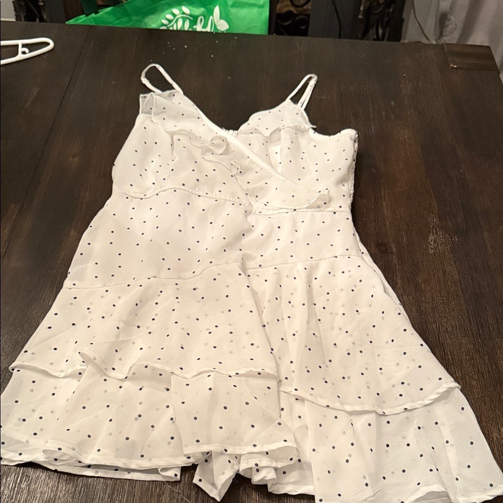 Japna White Polka Dot romper